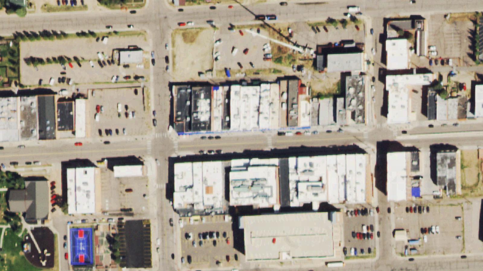 Aerial survey view of Bronco Billy's Casino