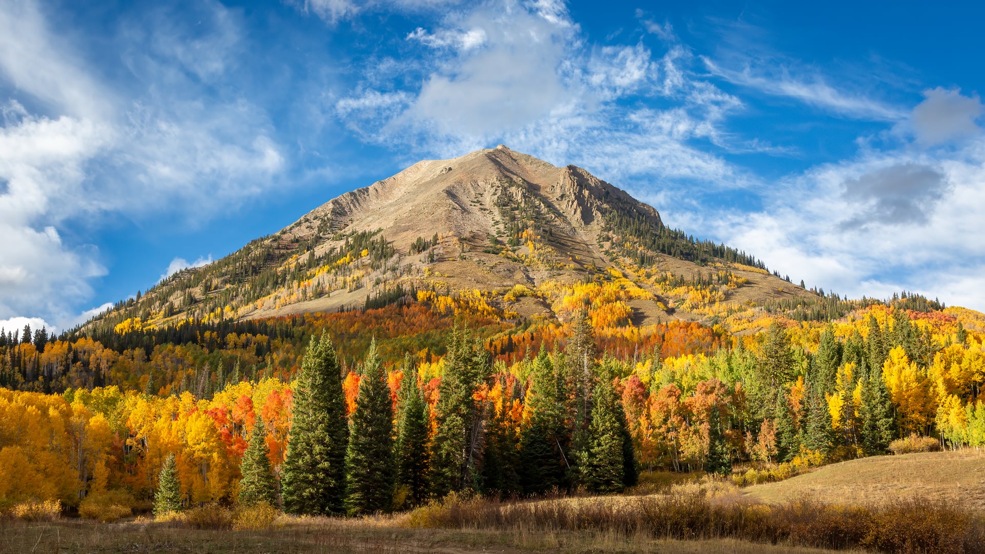 Crested Butte, Colorado town view 2025 with mountain backdrop