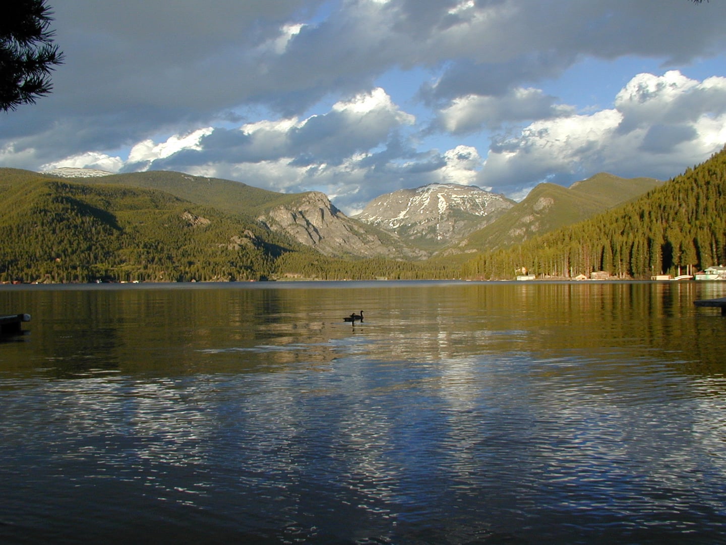 Looking east across Grand Lake to Mount Craig, Colorado's largest natural lake at the southwest entrance to Rocky Mountain National Park
