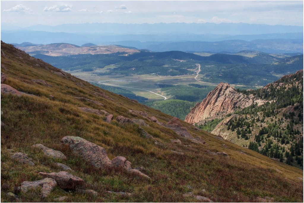 Some HDR photos of the west side of Pikes Peak near Horse Thief Park. Cripple Creek, Colorado. The Gillett turn can be seen in the distance with the Cripple Creek Victor Gold Mine above it.