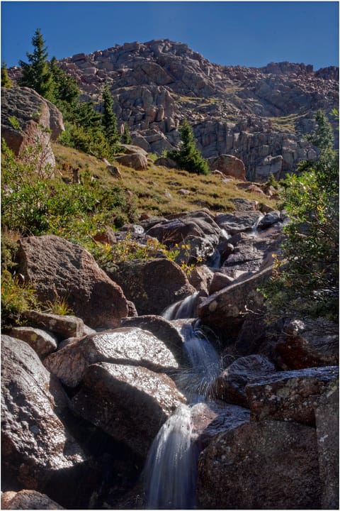 Some HDR photos of some waterfalls taken on the west side of Pikes Peak near Horse Thief Park. Cripple Creek, Colorado.