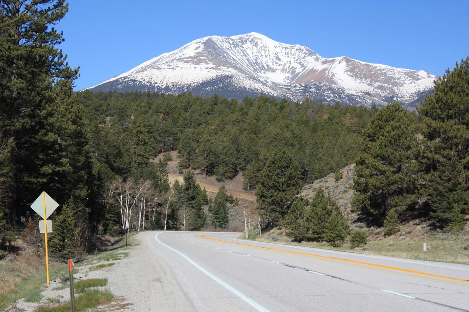 View of Mount Ouray from the north side of Poncha Pass along US Highway 285 in south-central Colorado