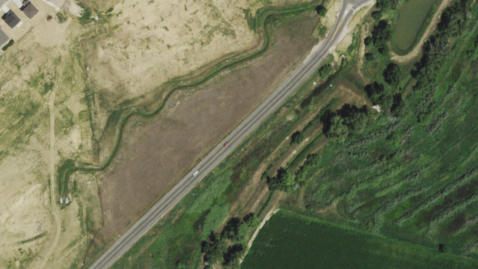 Aerial survey view of Riverdale Road