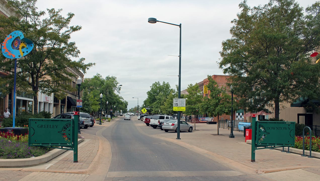 Exterior of the Clarion Hotel and Conference Center in downtown Greeley, Colorado, formerly the Ramkota Hotel