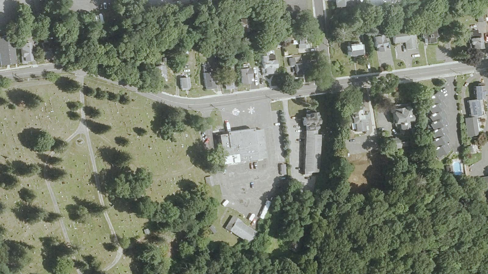 Aerial survey view of Bethel Volunteer Fire Department
