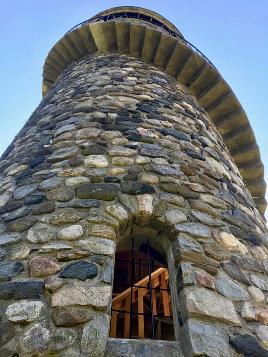 A view of both the tower's inside and outside staircases.
Connecticut's Camp Columbia State Park/Forest Tower, Morris, CT.
