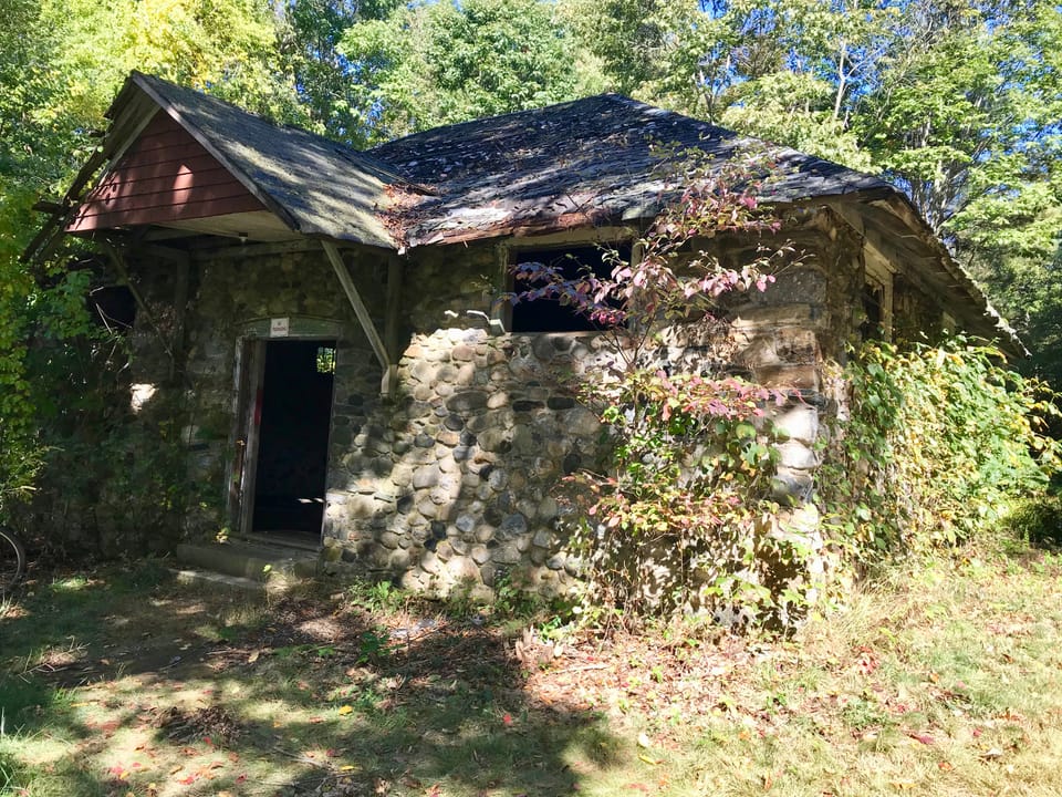 Camp Columbia's "Instrument House" view from the outside.
The sole remaining original building (other than the Tower) from Columbia University's Camp Columbia -- now in Connecticut's Camp Columbia State Park/Forest in Morris, CT.