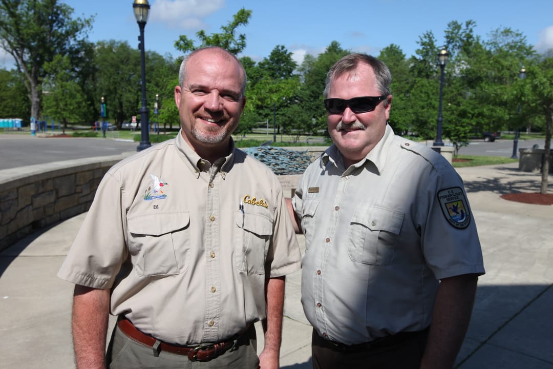 Silvio O. Conte National Fish &amp; Wildlife Refuge Manager Andy French and Ed Bartolotta Cabela's outfitters in East Hartford.


Credit: USFWS