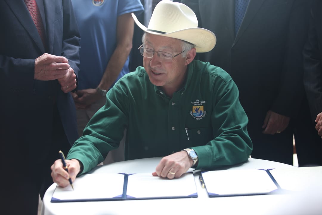Secretary of the Interior Ken Salazar signs National Blueway designation for the Connecticut River. The U.S. Fish &amp; Wildlife Service Silvio O. Conte National Fish &amp; Wildlife Refuge spans the length of the river (410 miles).
The Connecticut River is the first in the nation to be designated a 