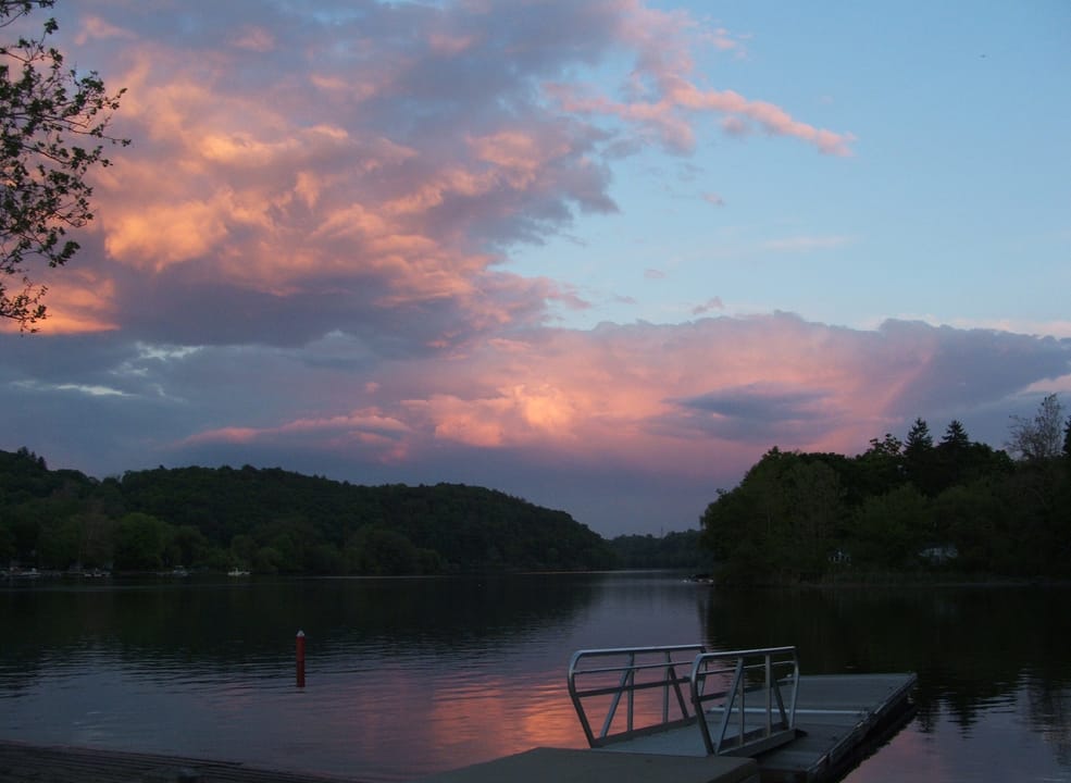 A view of Lake Housatonic from the boat launch at Indian Well State Park. Taken at sunset on Monday, May 30, 2006.