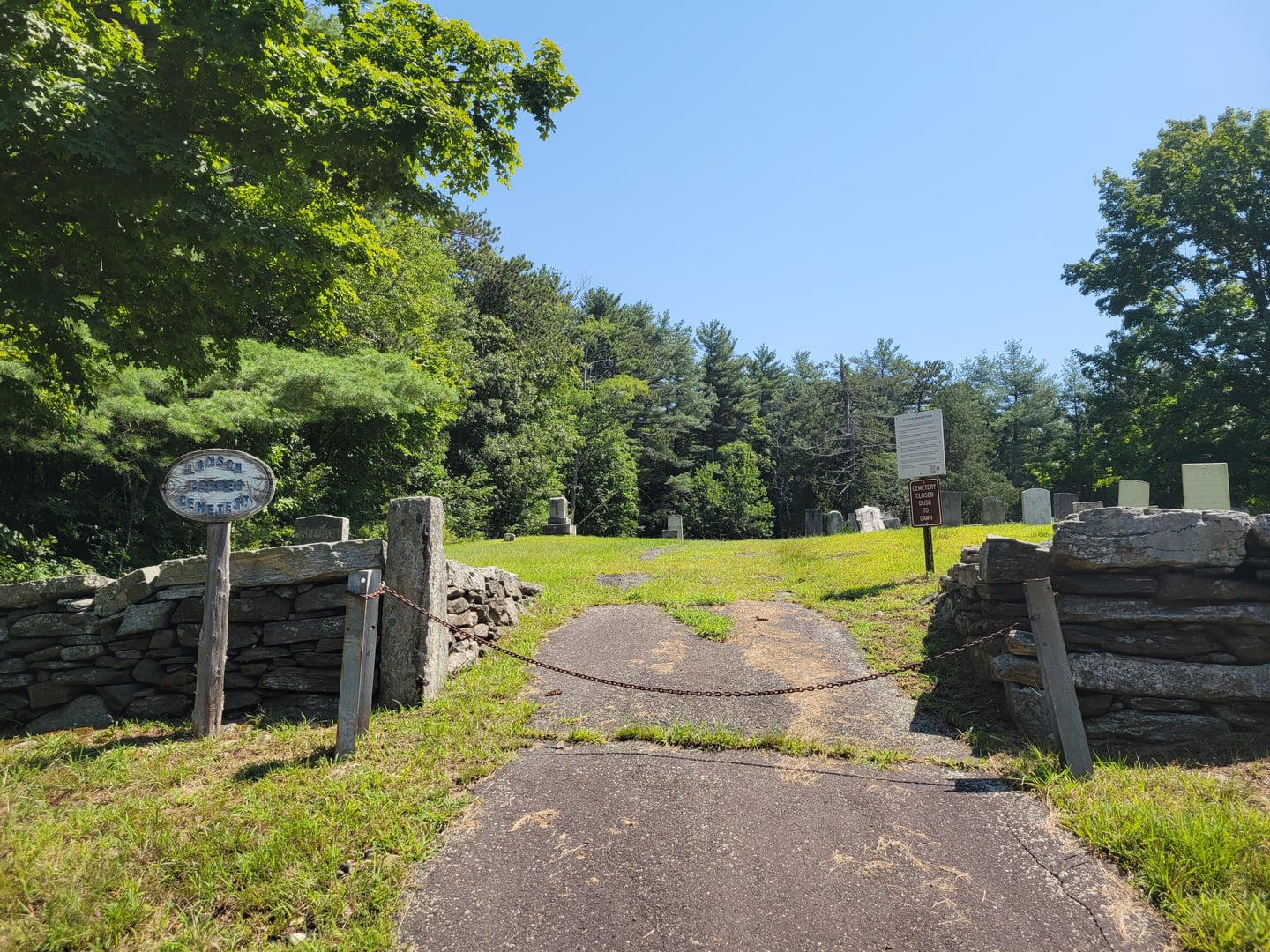 Lamson Corner Cemetery, Burlington Connecticut