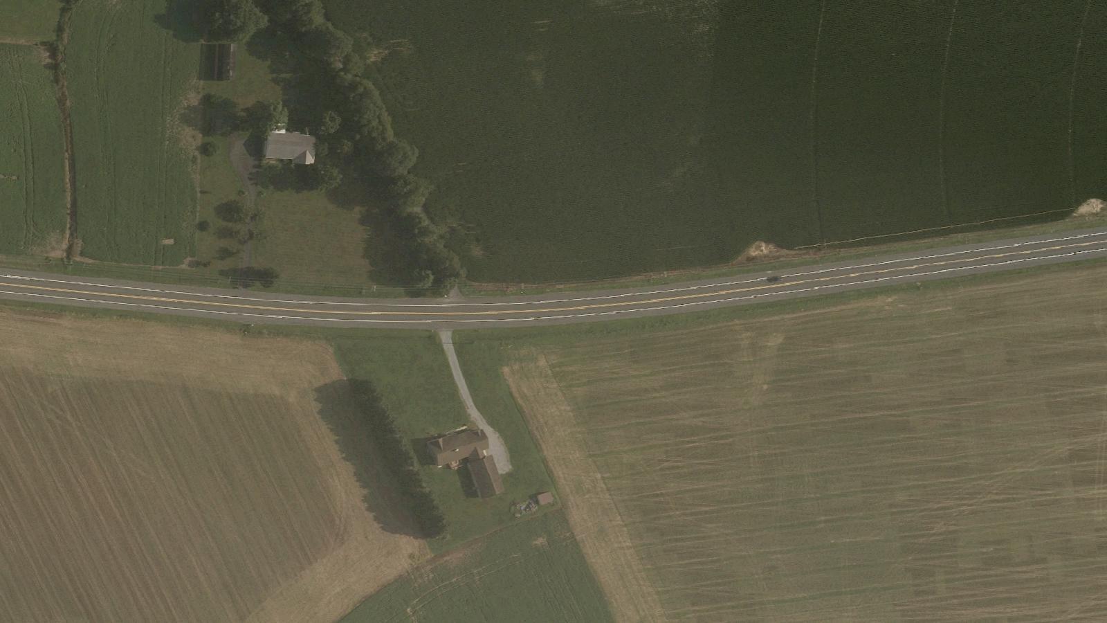 Aerial survey view of Highway 12 West