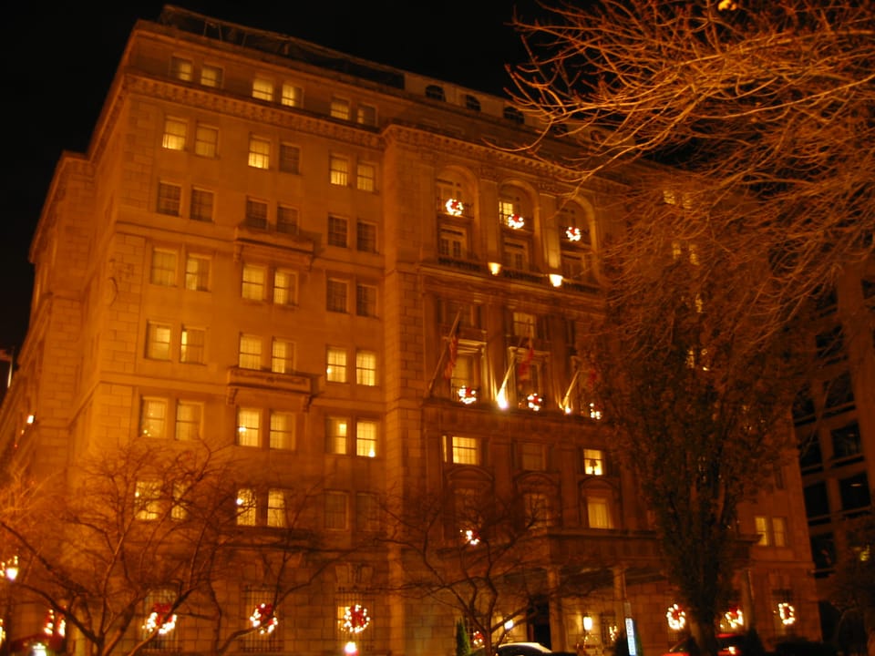 Italian Renaissance Revival facade of the Hay-Adams Hotel at 800 16th Street NW in Washington DC, across Lafayette Square from the White House