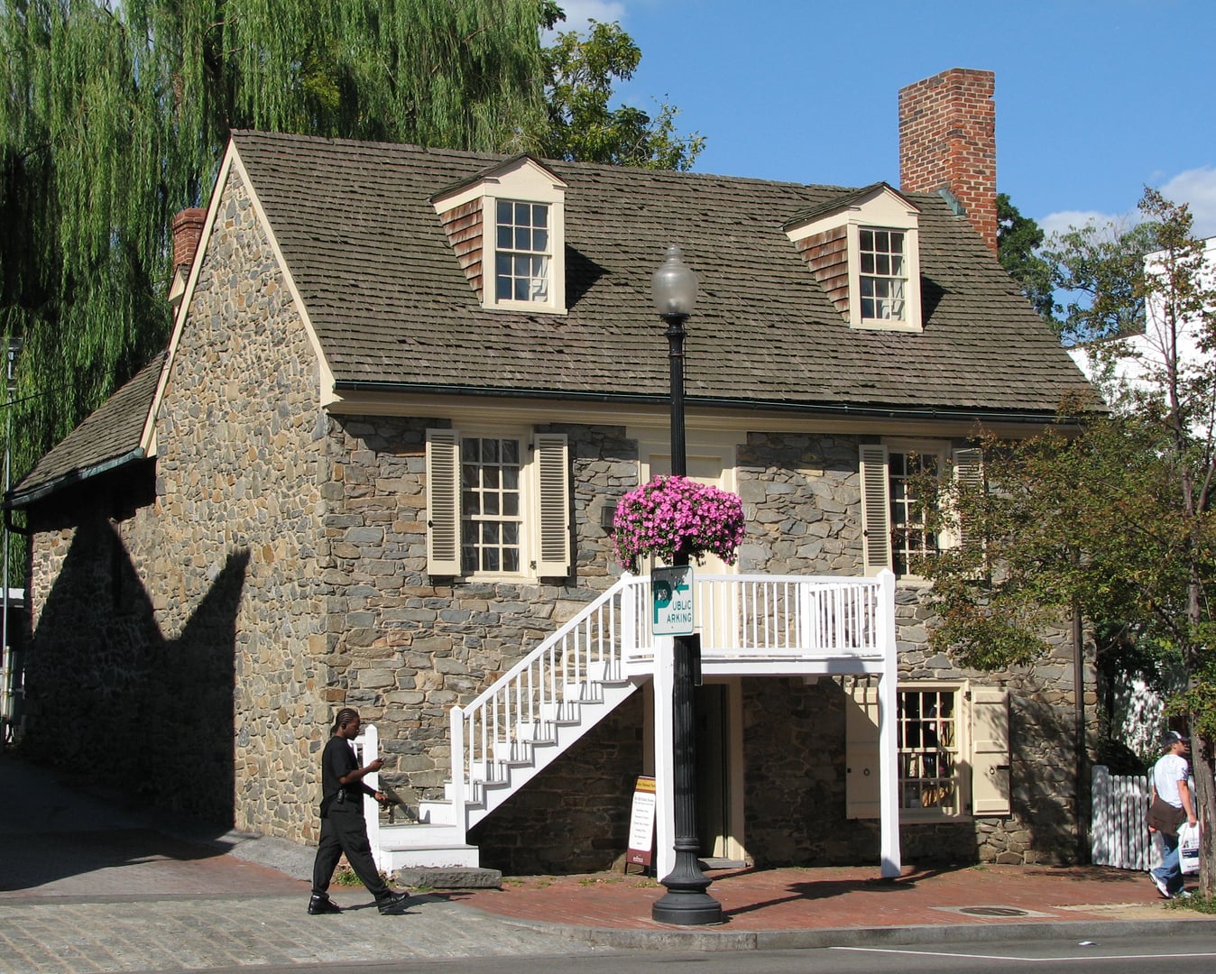 The Old Stone House at 3051 M Street NW in Georgetown — the oldest known standing structure in Washington, DC.