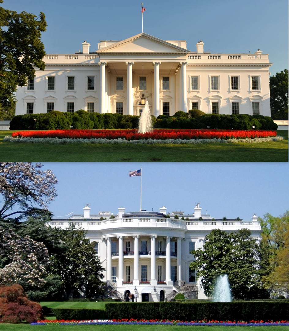 The White House at 1600 Pennsylvania Avenue, Washington, D.C., showing the north and south facades of the Executive Residence (HABS DC-37)