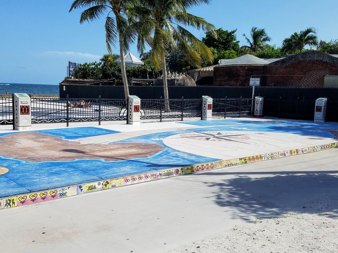 The African Cemetery memorial marker at Higgs Beach in Key West, Florida, commemorating the 294 Africans who died in quarantine in 1860.