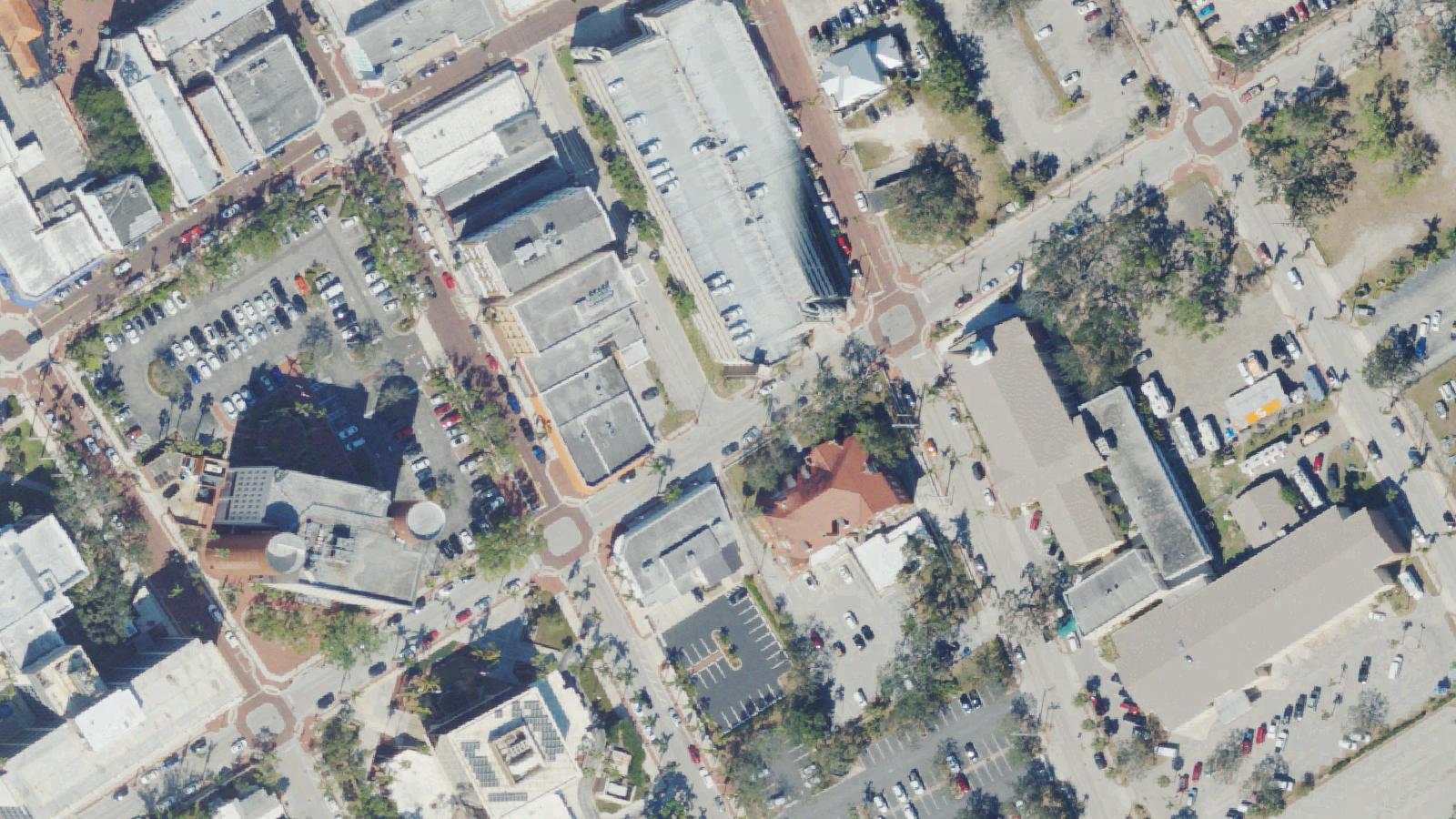 Aerial survey view of Andrew D. Gwynne Institute (former school)