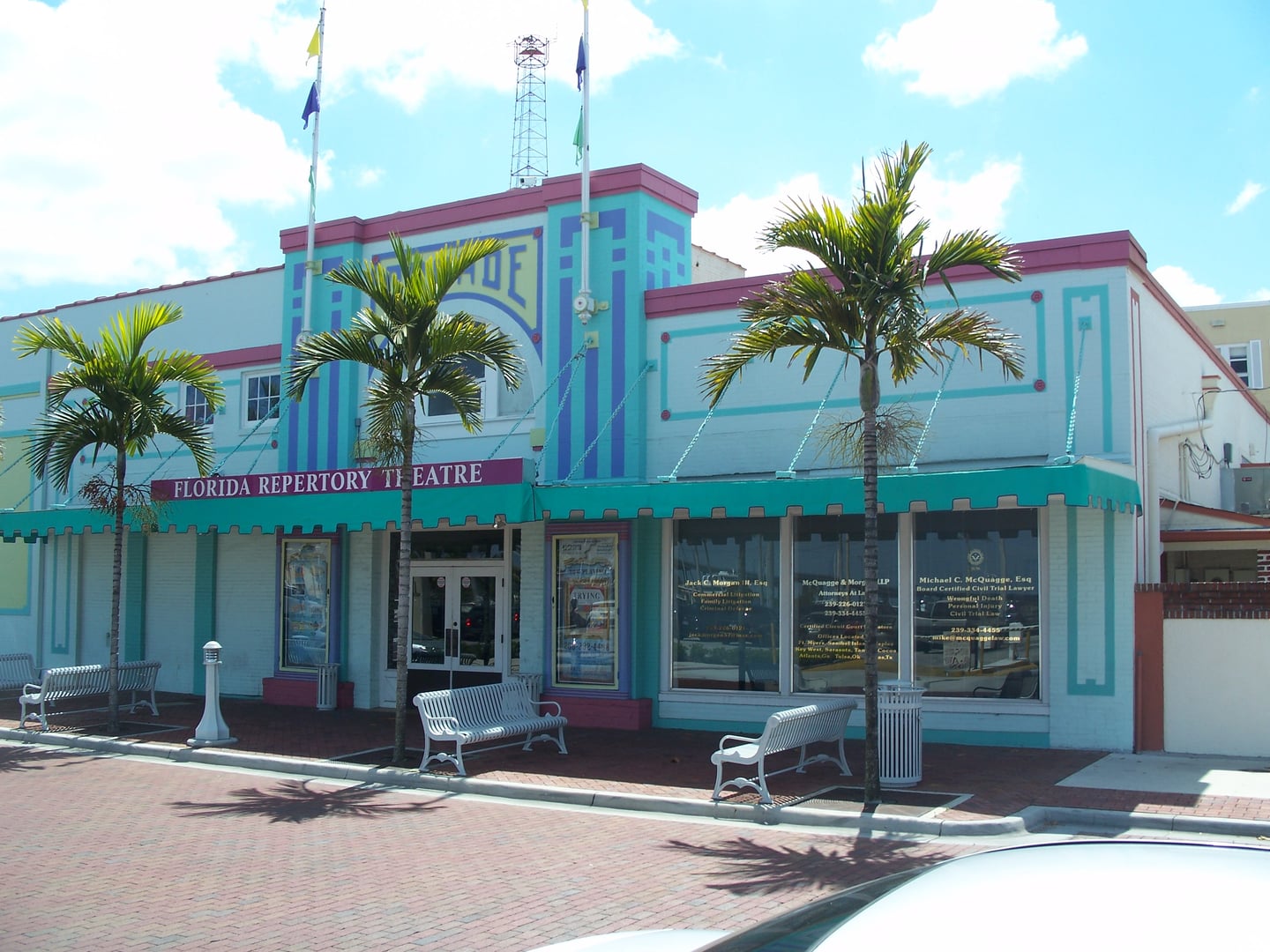 Exterior of the Arcade Theatre in Fort Myers' Downtown Commercial District