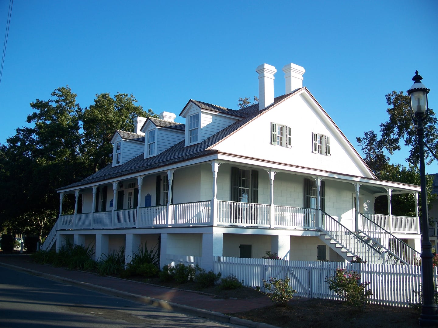 Exterior view of the Barkley House, the oldest masonry building in Pensacola, Florida, built 1825–1830
