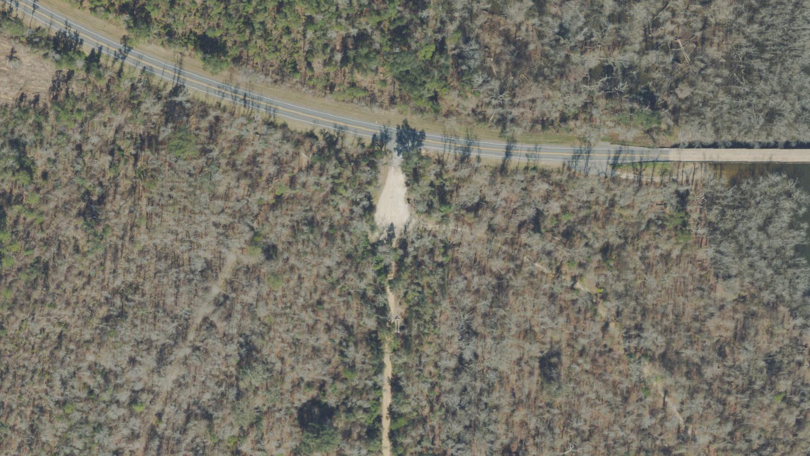 Aerial survey view of Bellamy Bridge Heritage Trail