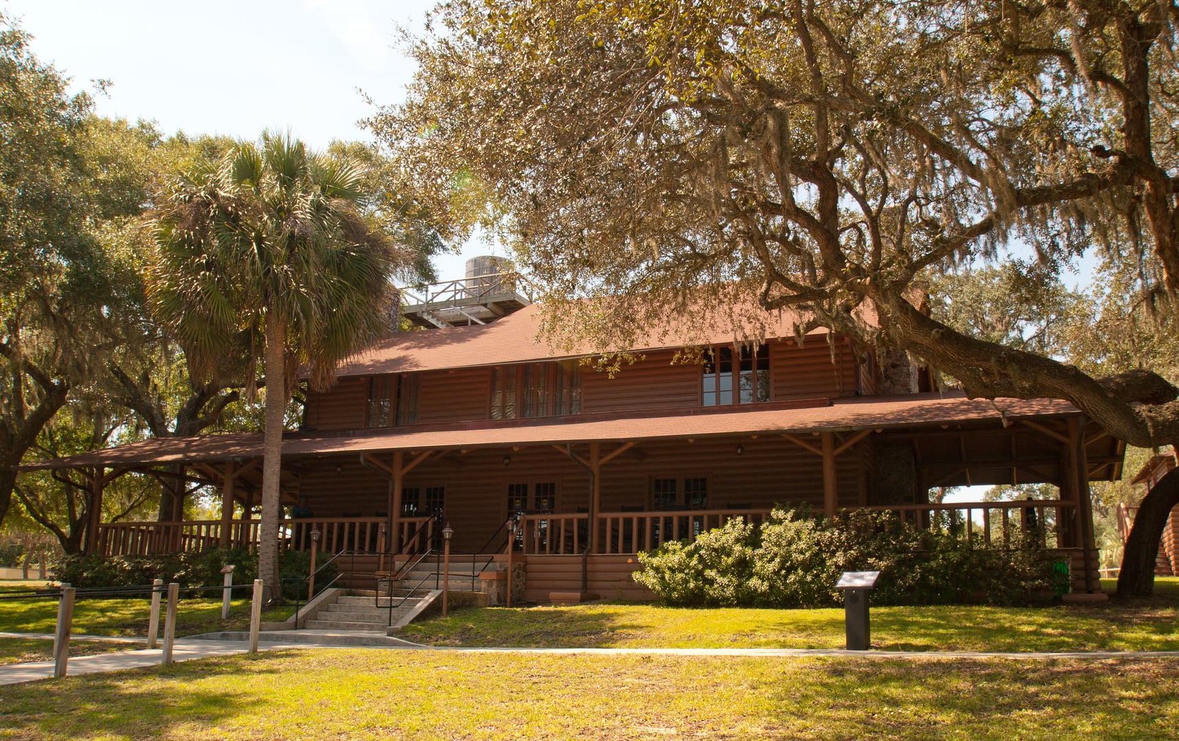 The historic 1931 Hicks Lodge at Camp Helen State Park, Panama City Beach, Florida