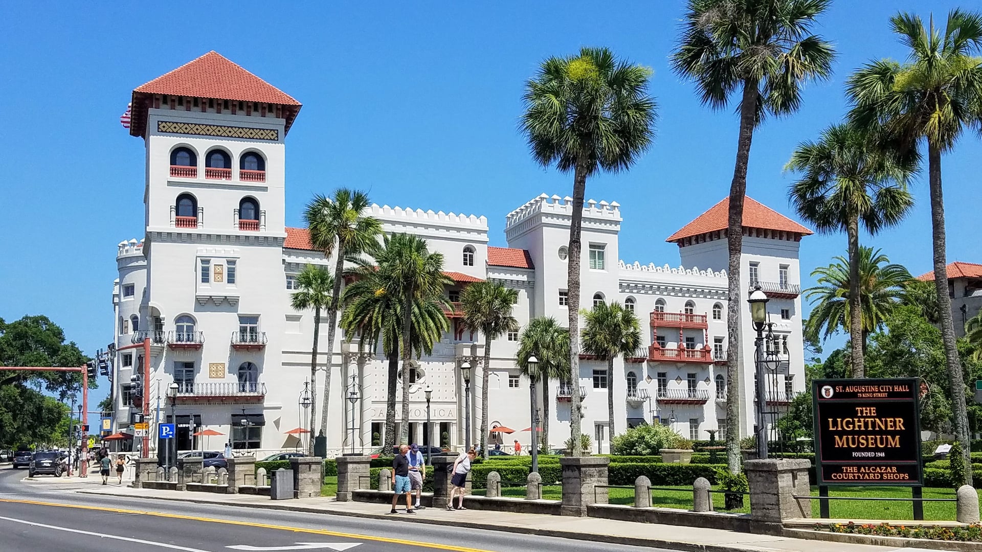 Casa Monica Hotel Moorish Revival facade and tower in St Augustine Florida