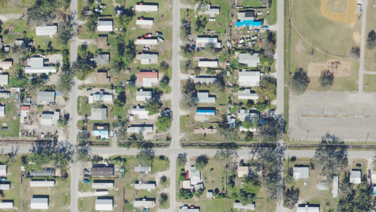 Aerial survey view of Coker Cemetery
