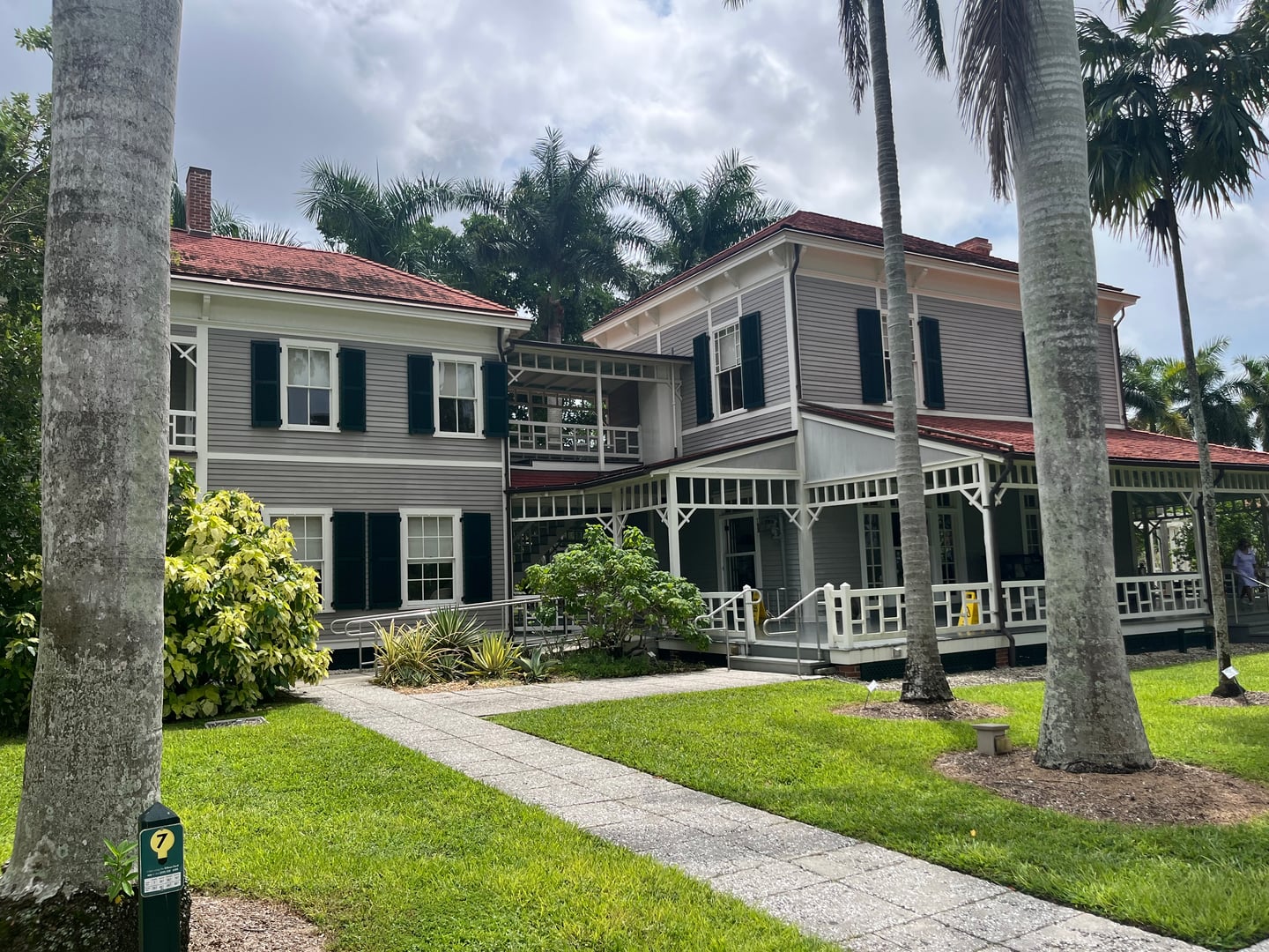 Exterior of Seminole Lodge, Thomas Edison's winter home at the Edison and Ford Winter Estates, Fort Myers, FL