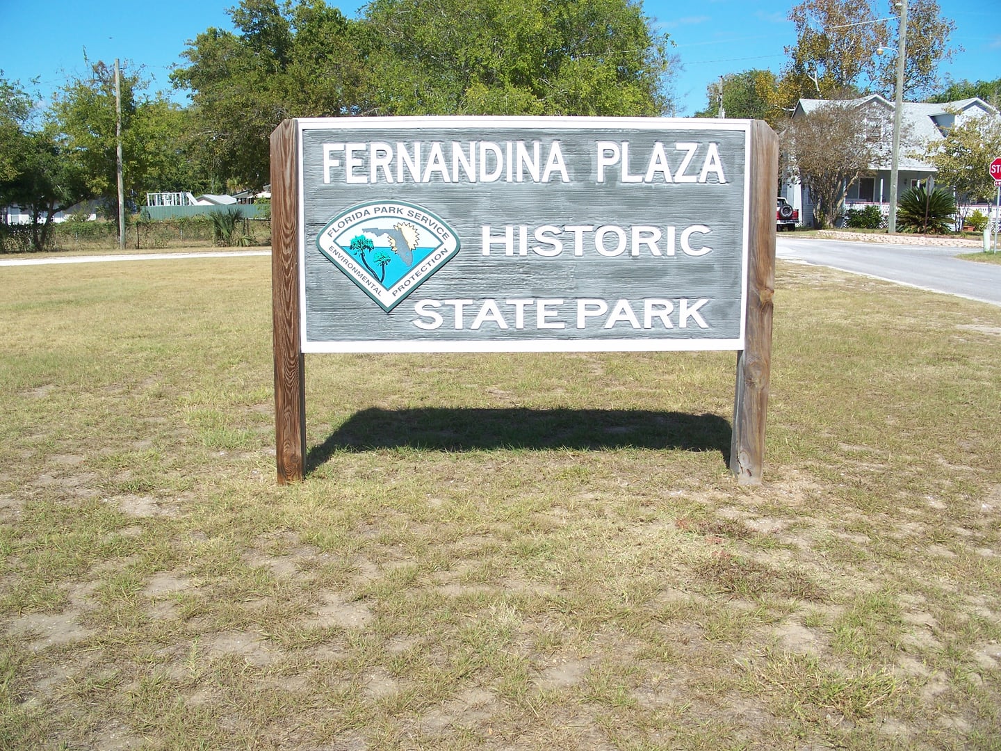 Fernandina Plaza Historic State Park bluff overlooking Amelia River, Fernandina Beach FL