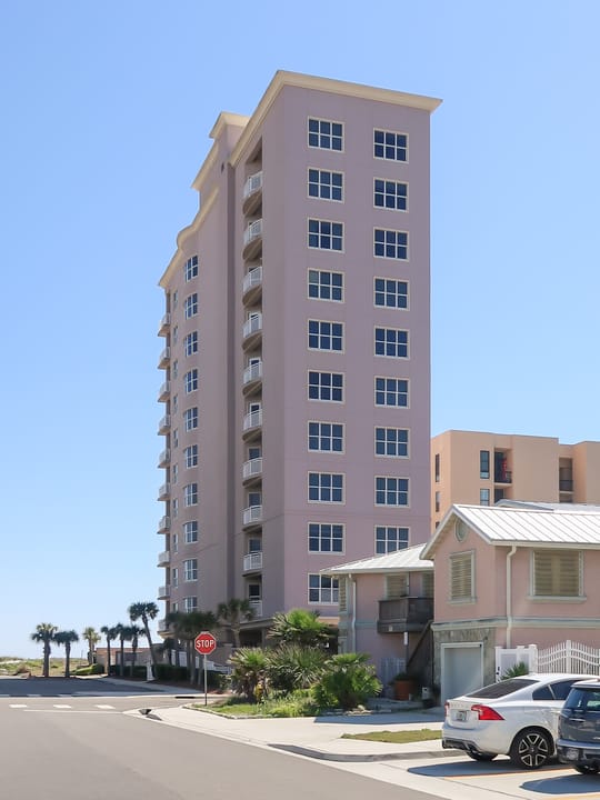 In Jacksonville Beach, Florida, the "Oceanic" condominiums at 205 1st St S, built in 2003 according to the building's Duval County property record, at the southeast corner of 1st Street South and 2nd Avenue South.