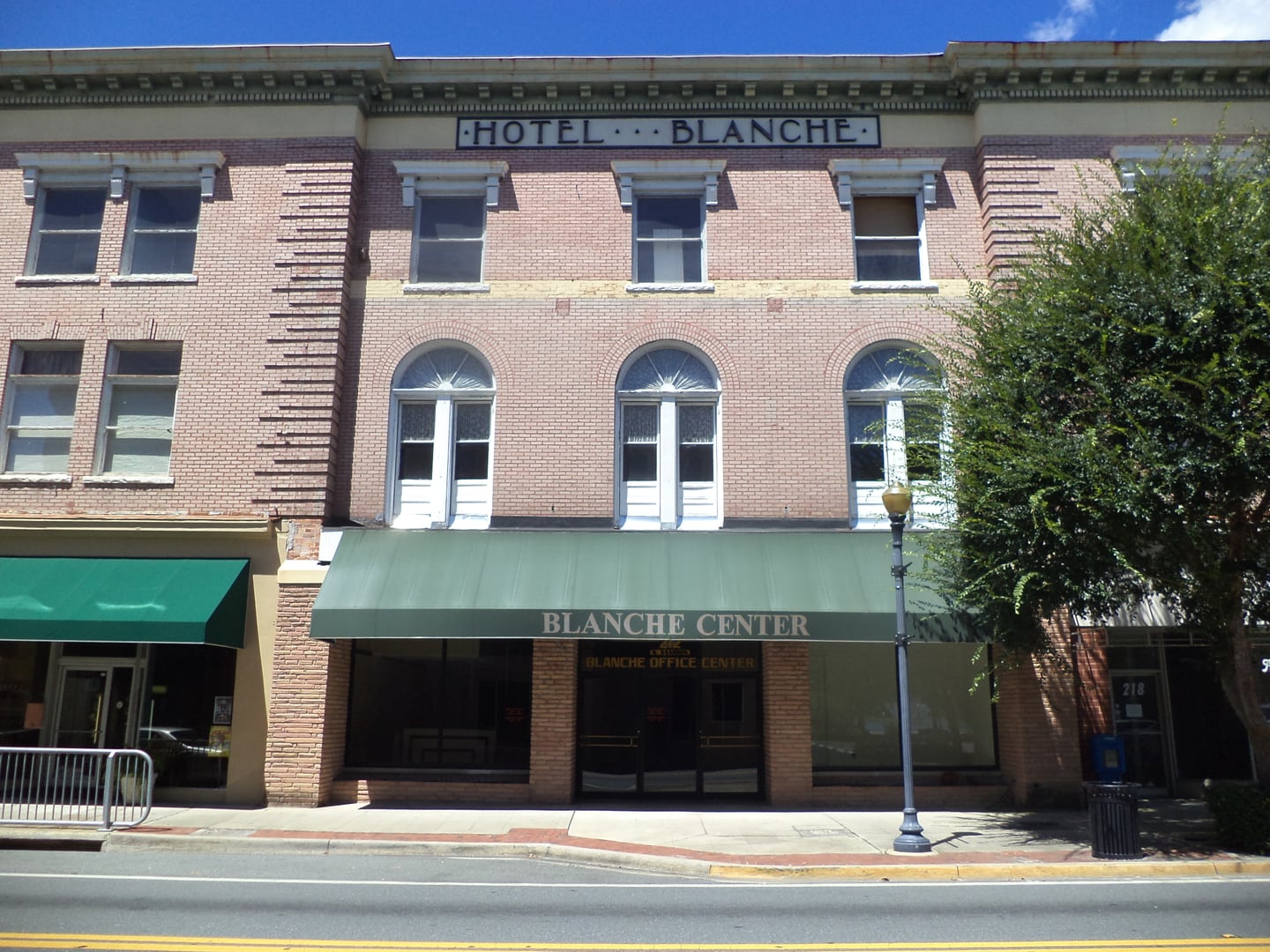 Hotel Blanche, a 1902 brick hotel building in downtown Lake City, Florida, on the National Register of Historic Places
