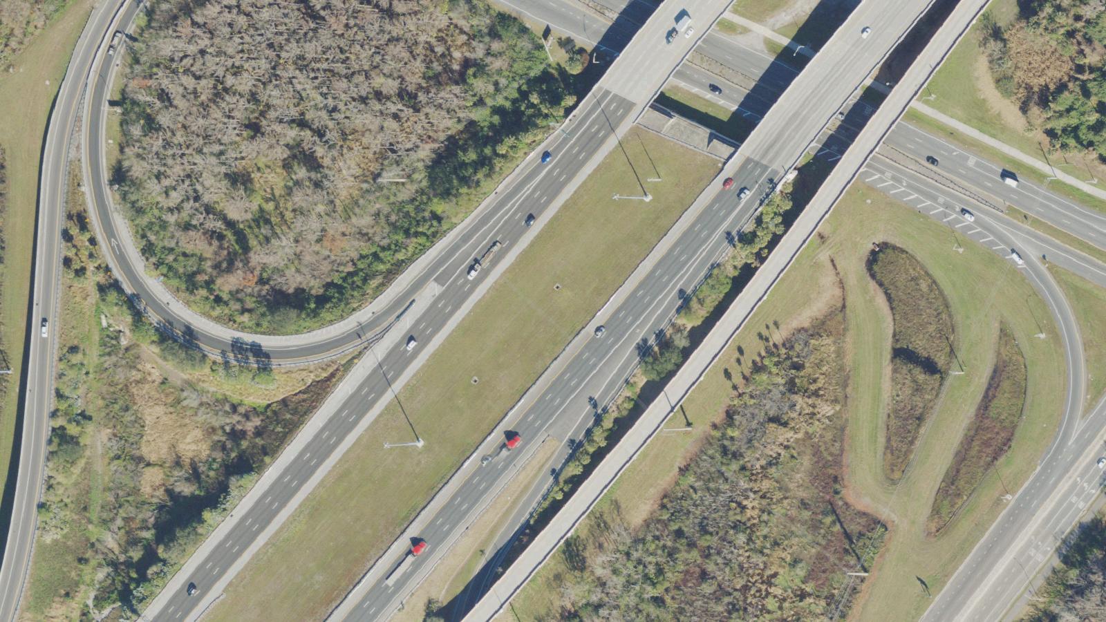 Aerial survey view of I-4 Dead Zone (St. Joseph's Colony Graves)
