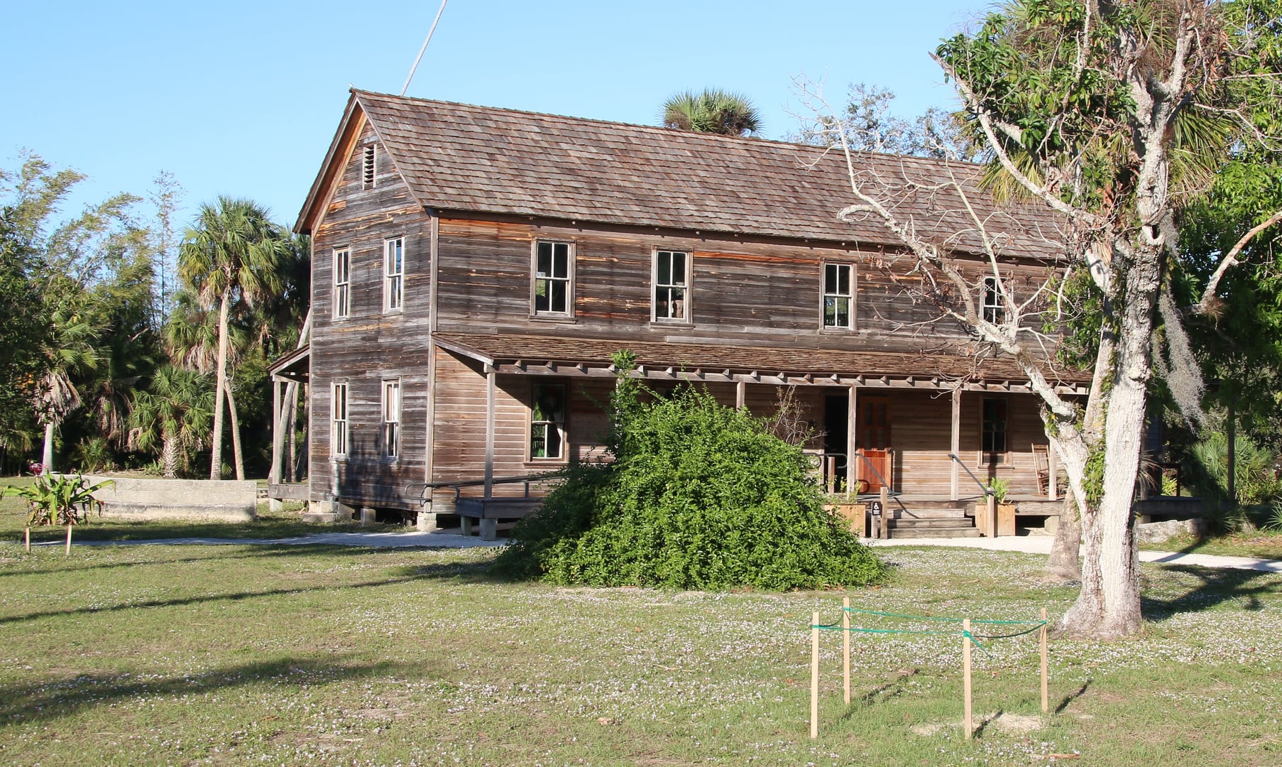 The Founders House at Koreshan State Historic Site in Estero, Florida — one of the surviving 1890s buildings of the Koreshan Unity settlement
