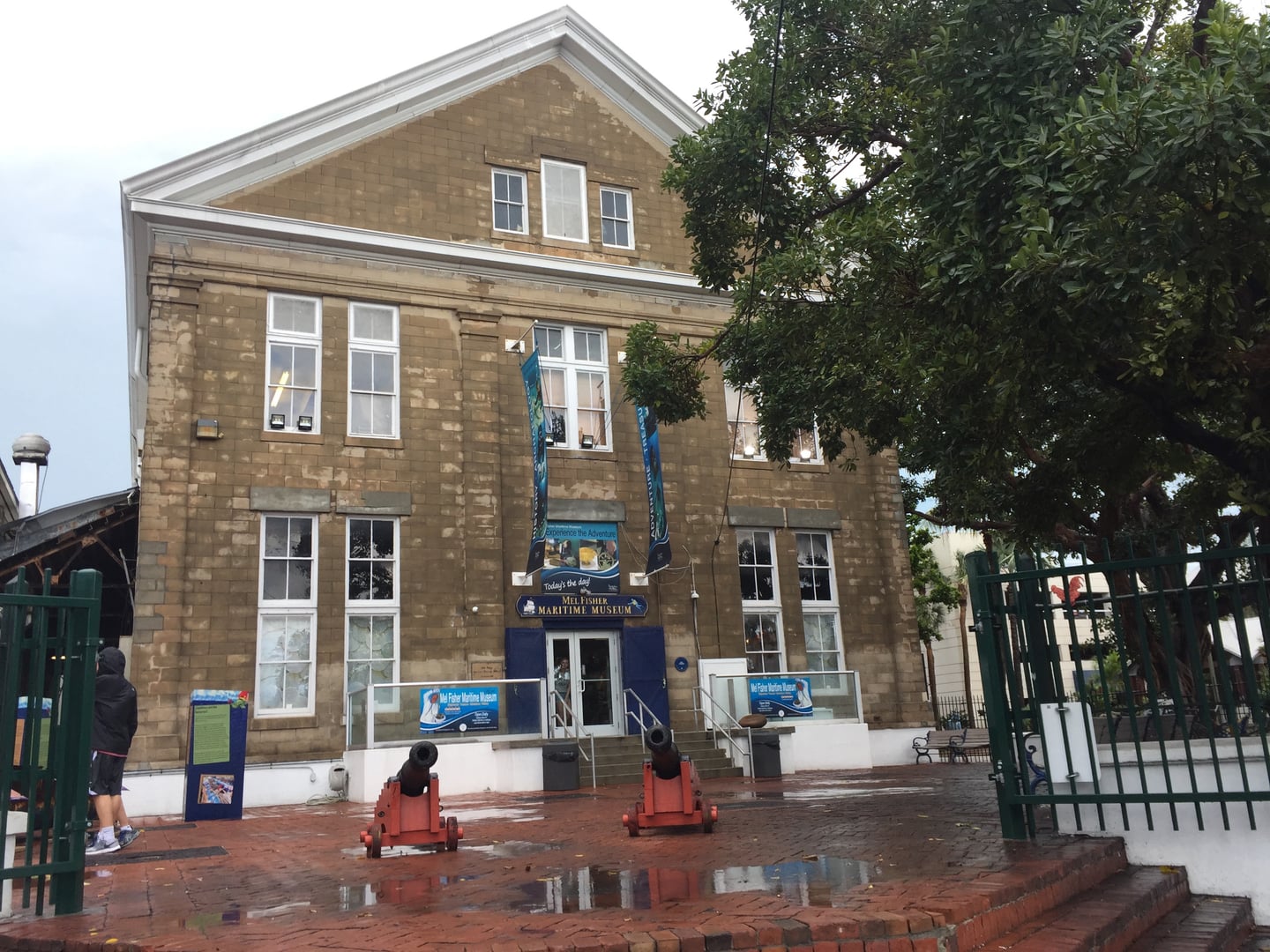 Exterior of the Mel Fisher Maritime Heritage Museum at 200 Greene Street in Key West, Florida — the only fully accredited museum in the Florida Keys, housing the world's largest collection of artifacts from a slave ship.
