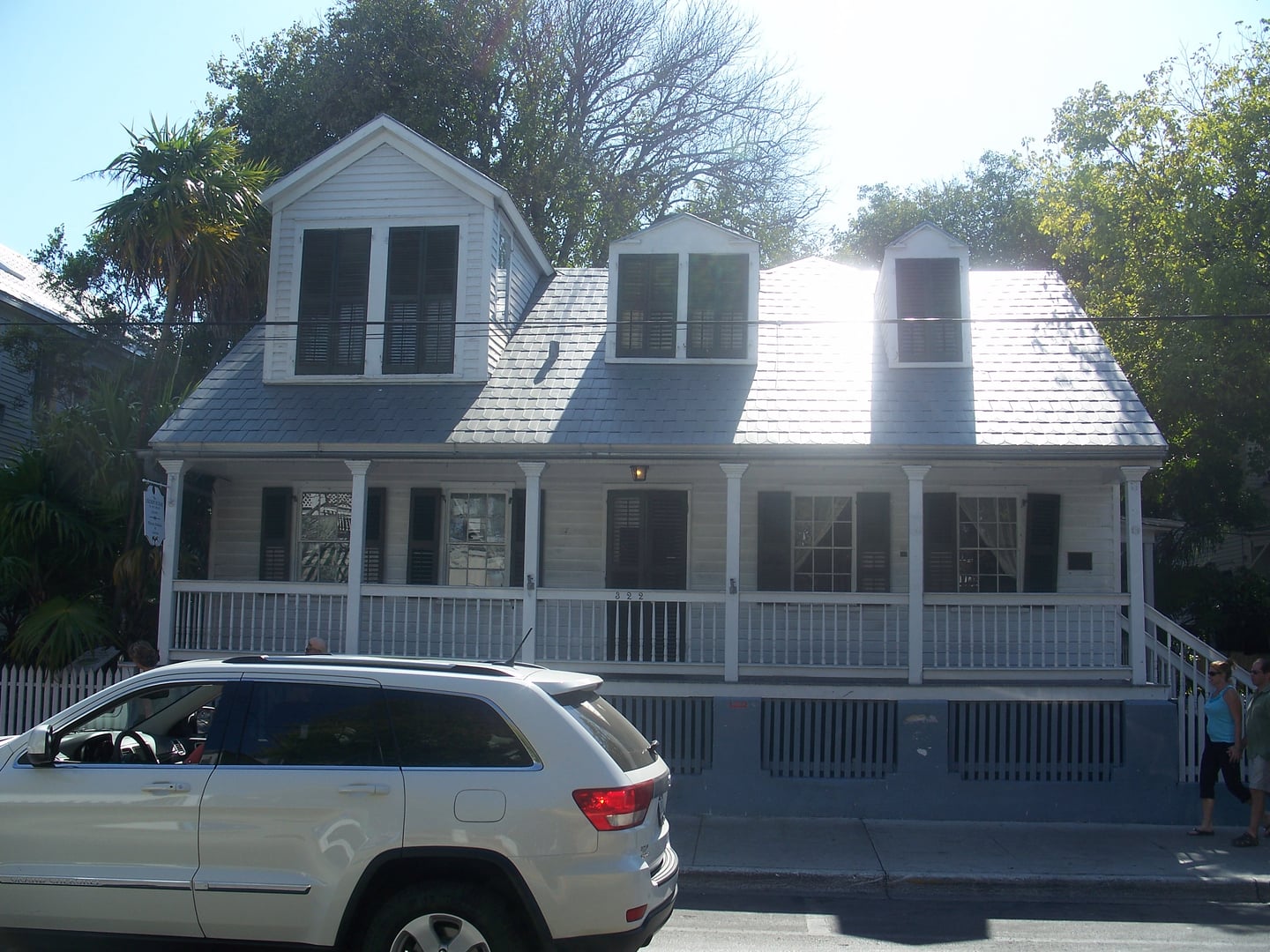 Exterior view of the Oldest House Museum at 322 Duval Street in Key West, Florida — the oldest surviving house in South Florida, built around 1829 by ship carpenter Richard Cussans.