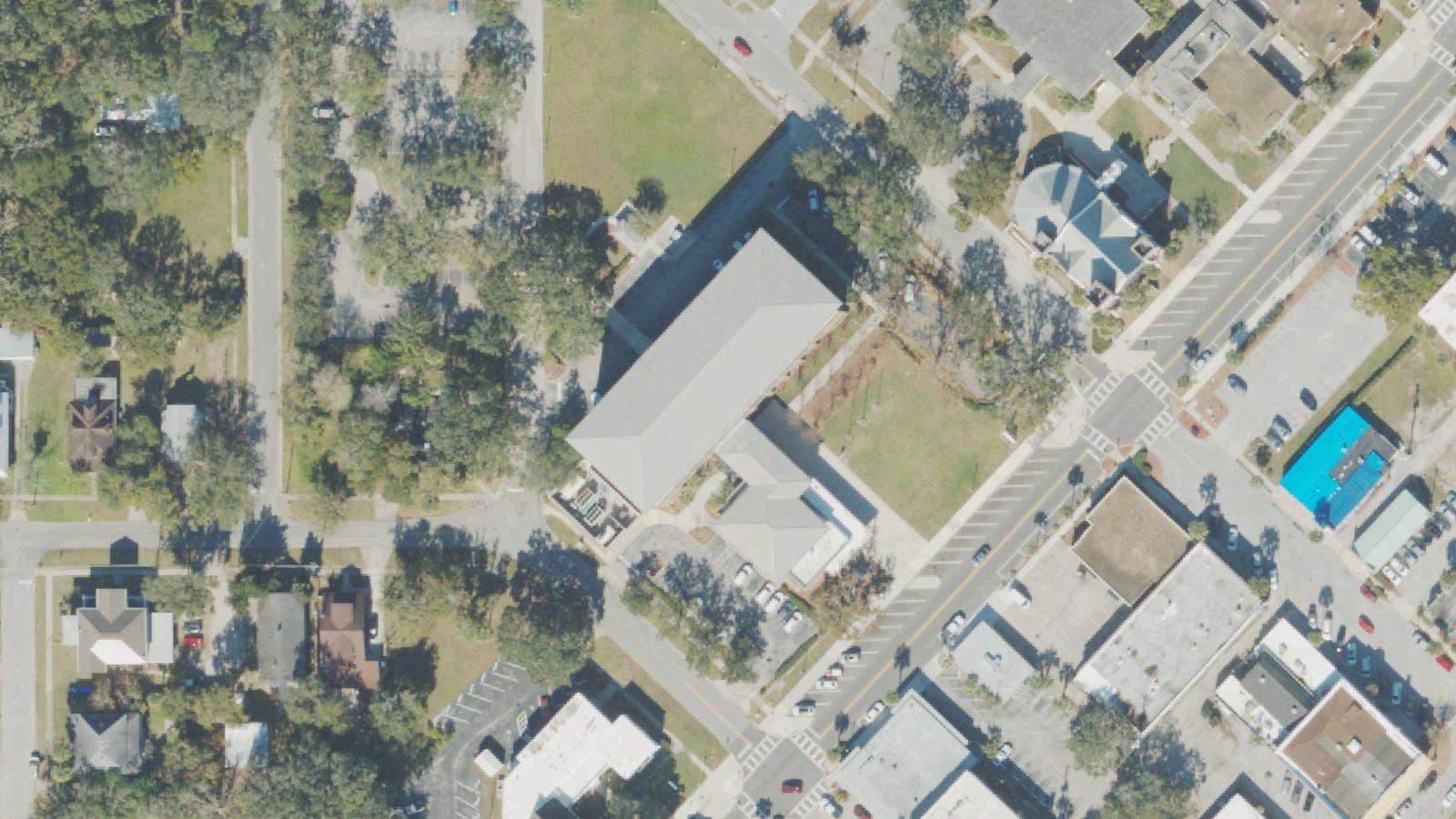 Aerial survey view of Shingle Creek Cemetery