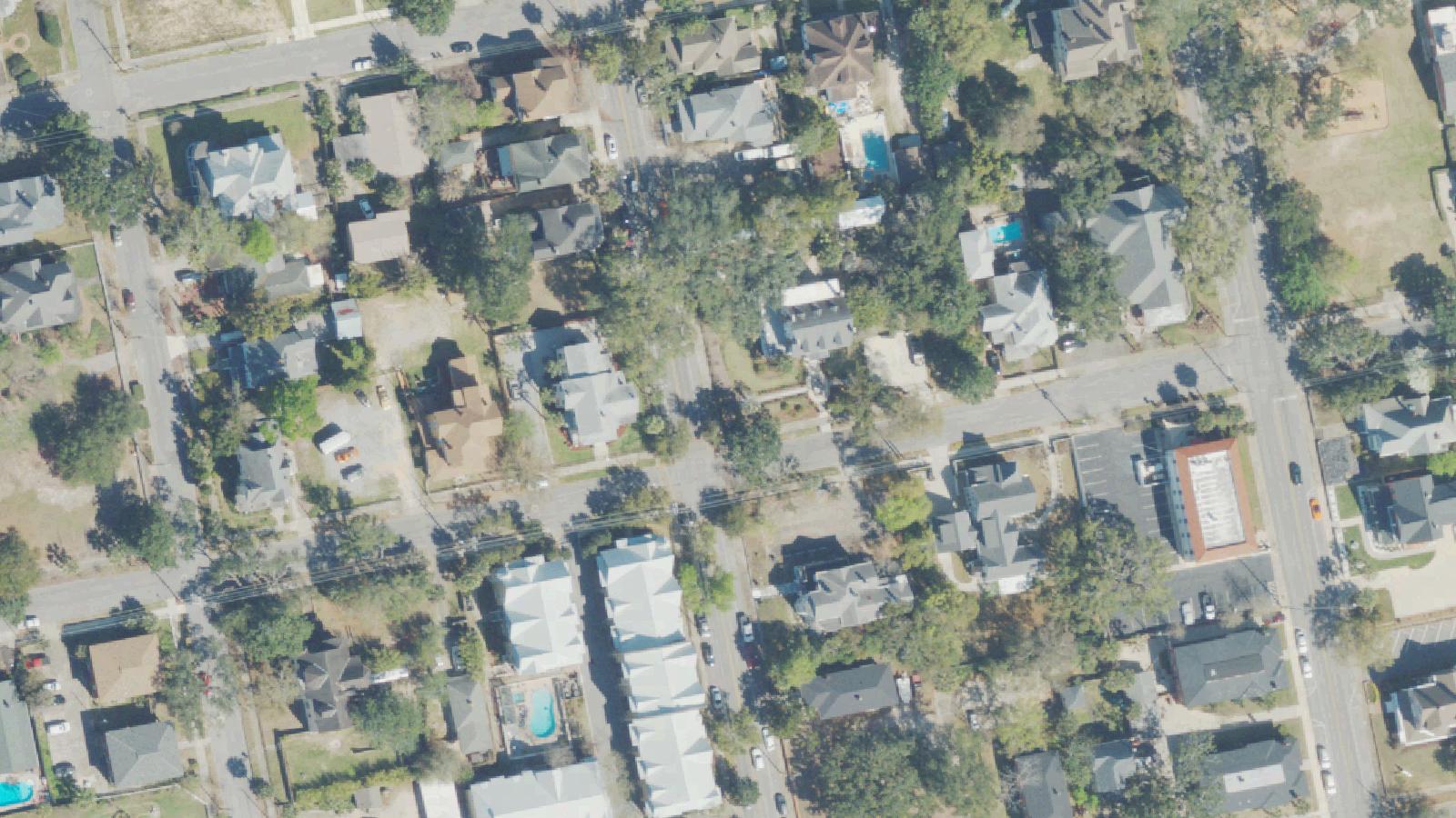 Aerial survey view of St. John's Cemetery