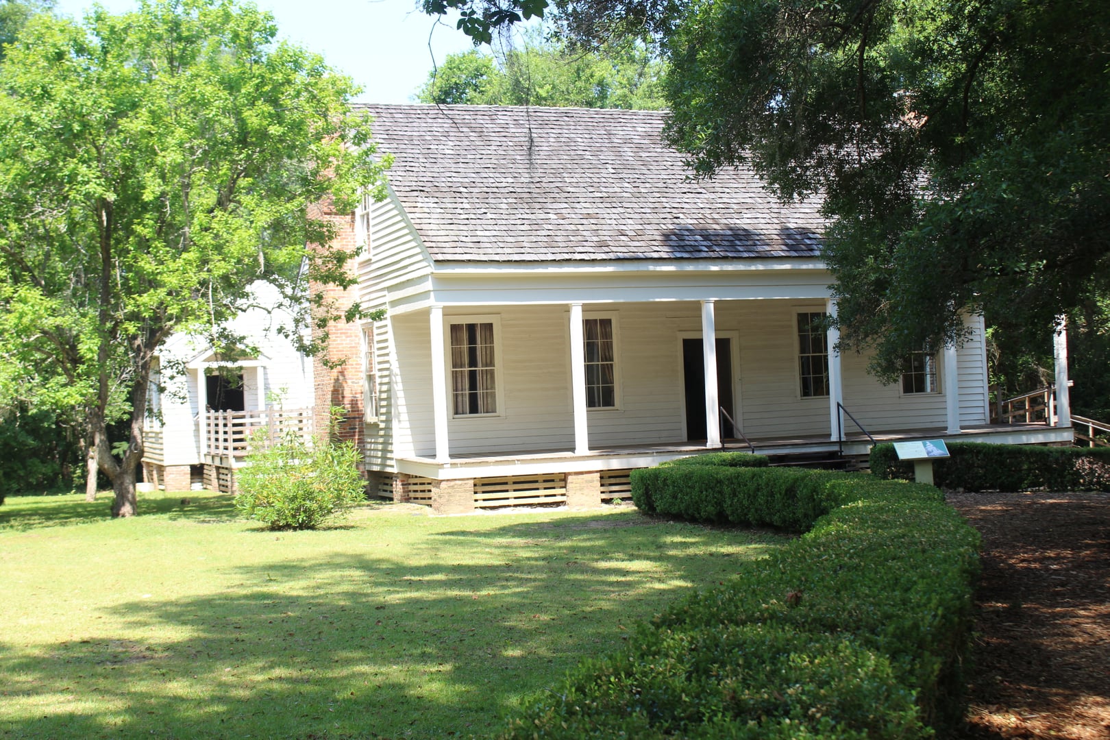 The c.1840 Bellevue Plantation house — home of Catherine Murat, great-grandniece of George Washington — now preserved at the Tallahassee Museum.