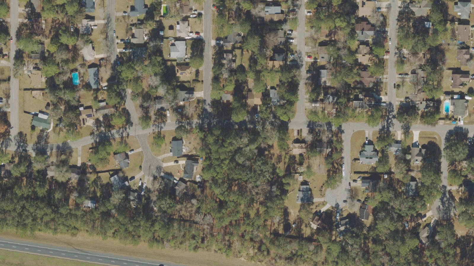 Aerial survey view of Velda Mound Park