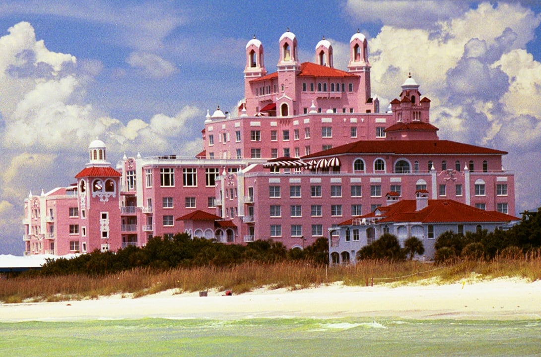 The Don CeSar pink beach resort hotel exterior in St. Pete Beach Florida