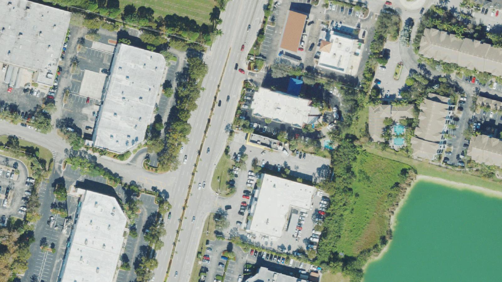 Aerial survey view of Waffle House #929
