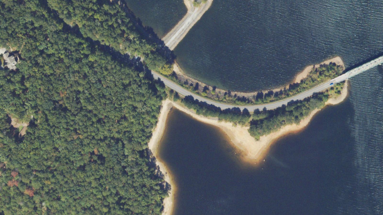Aerial survey view of Allatoona Pass Battlefield
