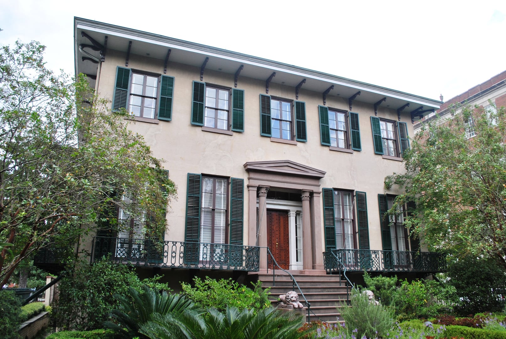 Greek Revival Andrew Low House at 329 Abercorn Street in Savannah, Georgia, built 1849 and later residence of Juliette Gordon Low