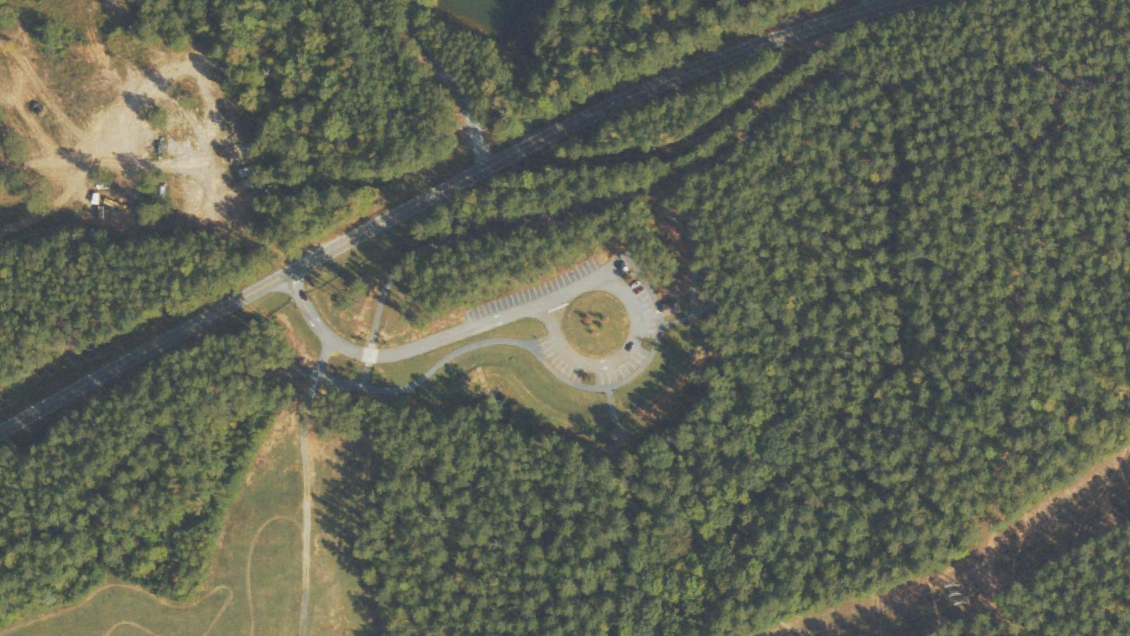 Aerial survey view of Brown's Mill Battlefield Park