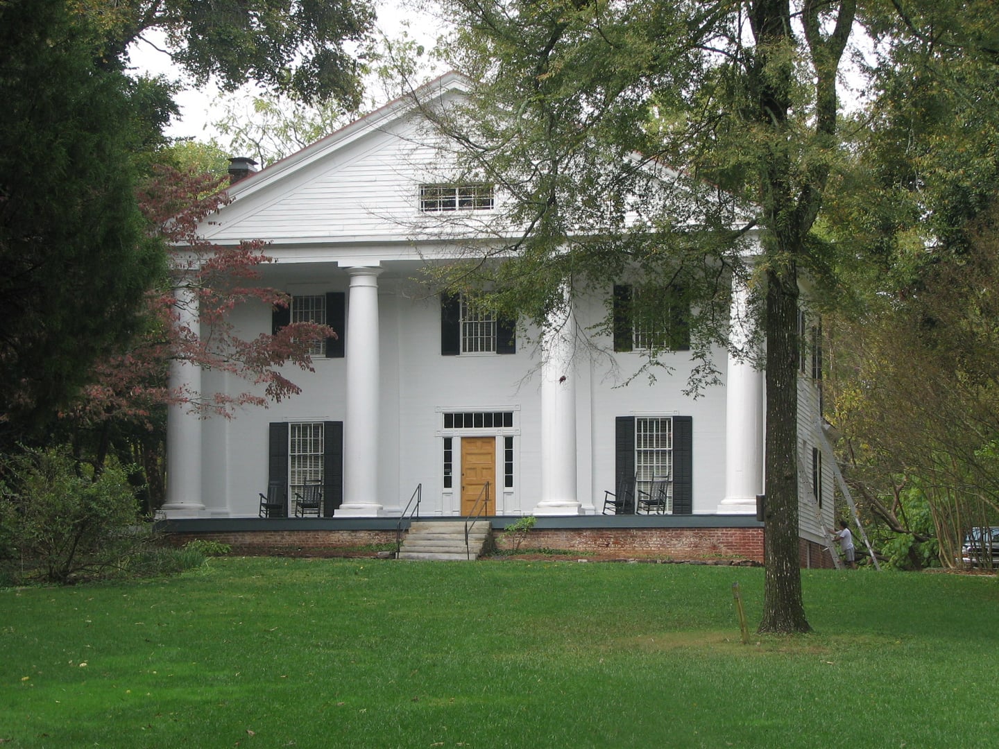 Bulloch Hall, a Greek Revival mansion in Roswell Georgia, exterior view