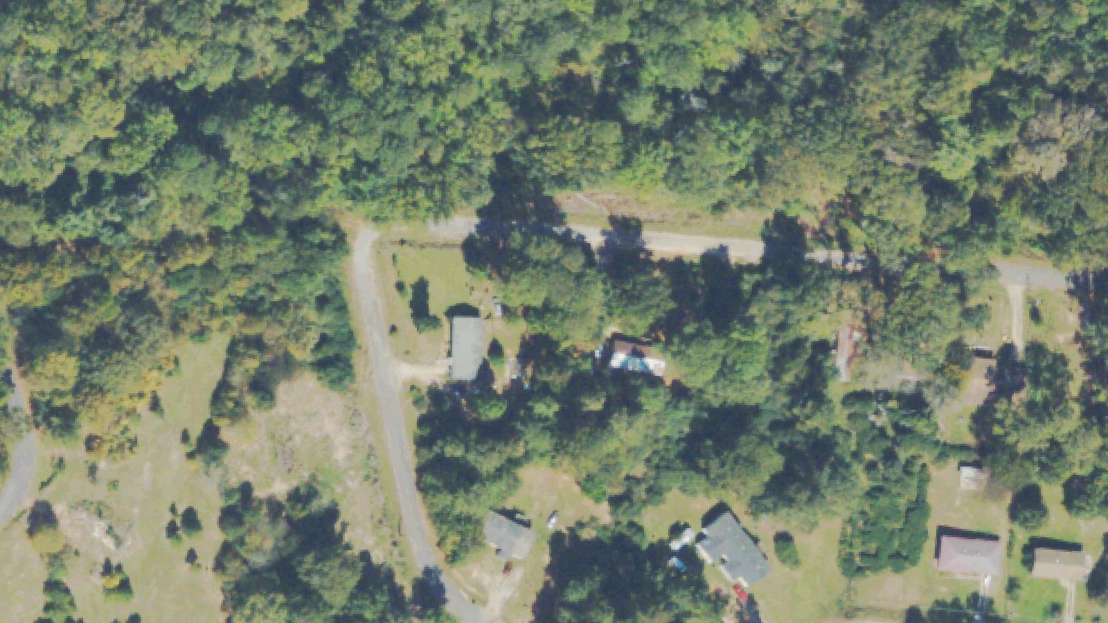 Aerial survey view of Cedar Lane Cemetery