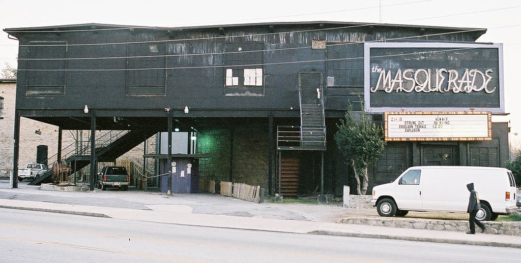 The 1890 brick DuPre Excelsior Mill at 695 North Avenue in Atlanta's Old Fourth Ward — long the home of The Masquerade nightclub's Heaven, Hell, and Purgatory rooms.