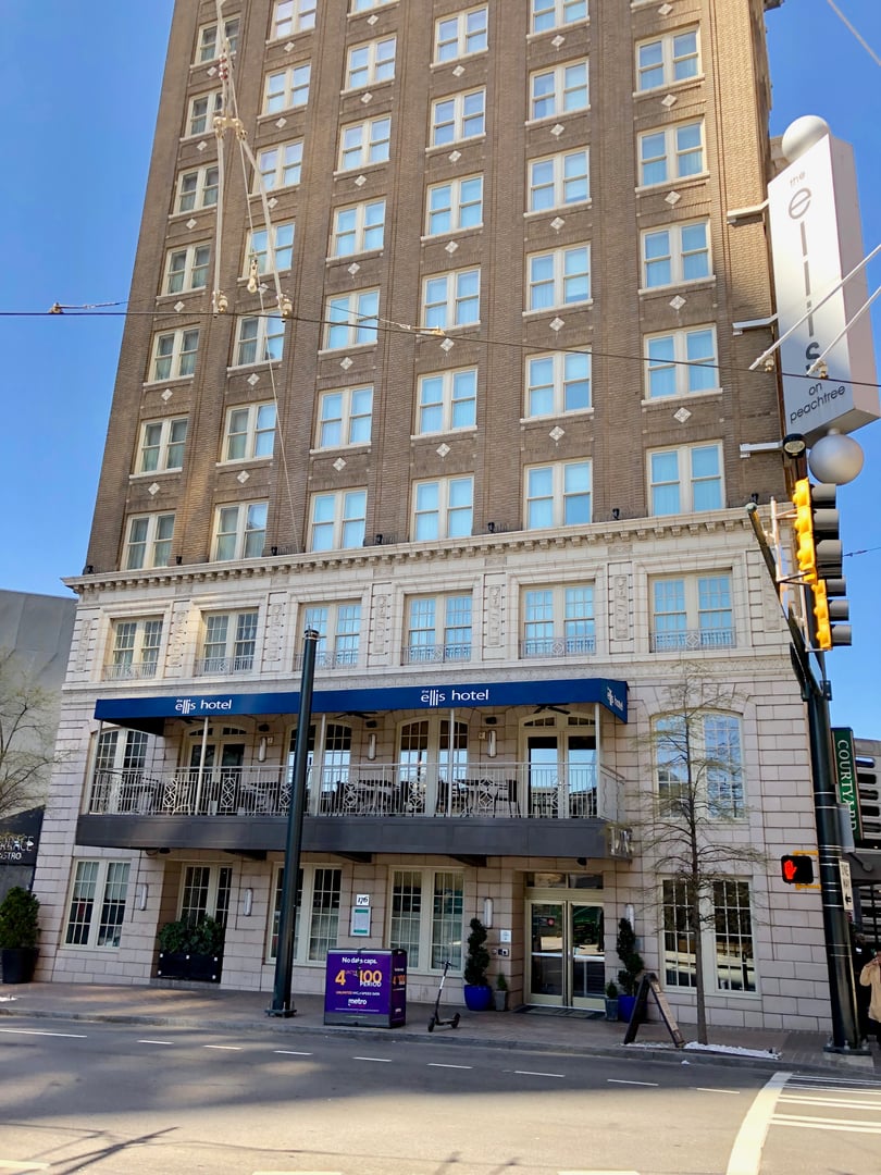 The Ellis Hotel at 176 Peachtree Street NW, Atlanta — the rebuilt 1913 Winecoff Hotel building