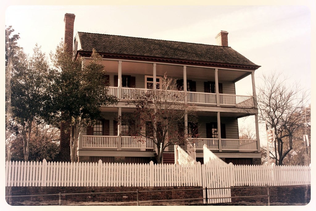 Ezekiel Harris House, 1797 Federal-style three-story clapboard house at 1822 Broad Street, Augusta, Georgia