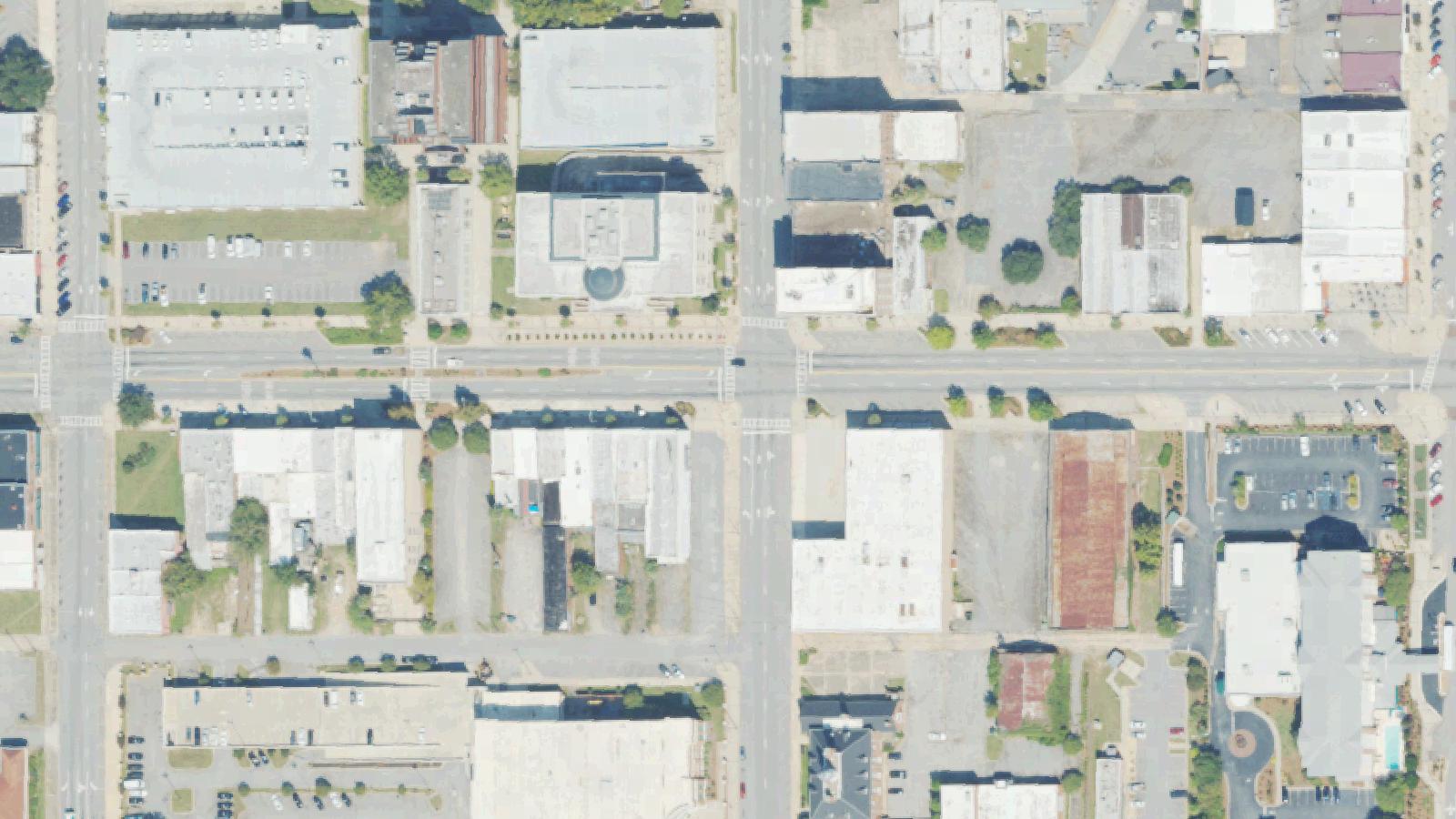 Aerial survey view of Flint River Fairgrounds Ghost Corridor